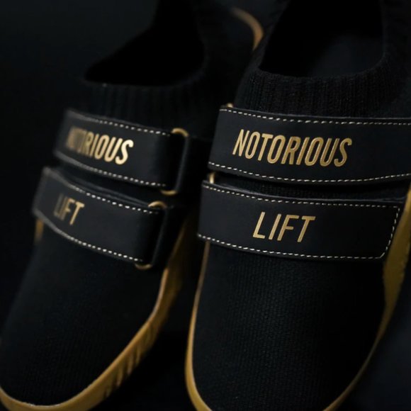 Notorious Lift Shoes - NOTORIOUS LIFT Sumo Sole Gen 1 Black/Gold Lifting Shoes